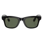 Ray-Ban Meta Wayfarer Shiny Black + Green Lenses Front