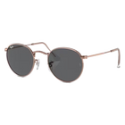 Ray-Ban Round Metal Polished Rose Gold, Dark Grey Lenses Side