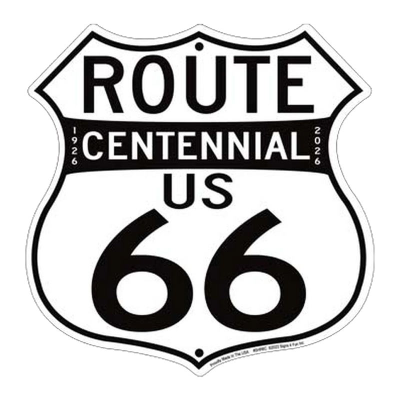Route 66 Dates Shield Sign – Sand 'n Surf