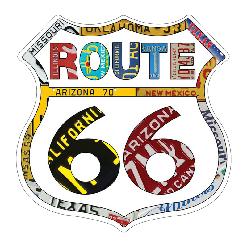 Route 66 Plate Border Shield