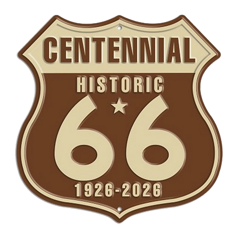 Route 66 Centennial Mini Shield 6"