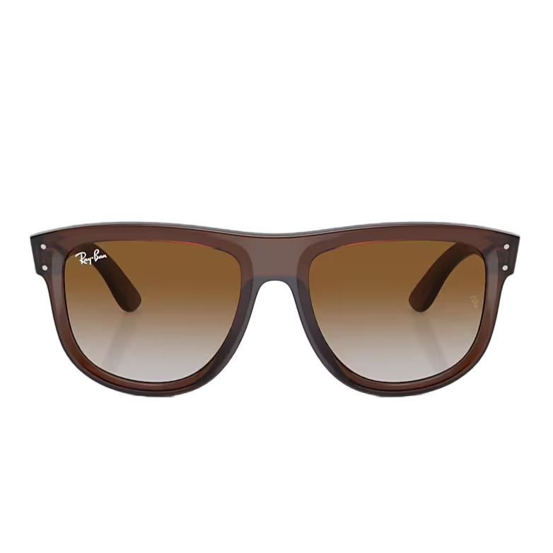 Ray-Ban Boyfriend Reverse Polished Transparent Brown + Gradient Brown