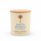 Santa Monica Luxe Matte Glass Travel Candle - Santal Coconut