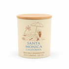 Santa Monica Luxe Matte Glass Travel Candle - Sea Salt Rosewood