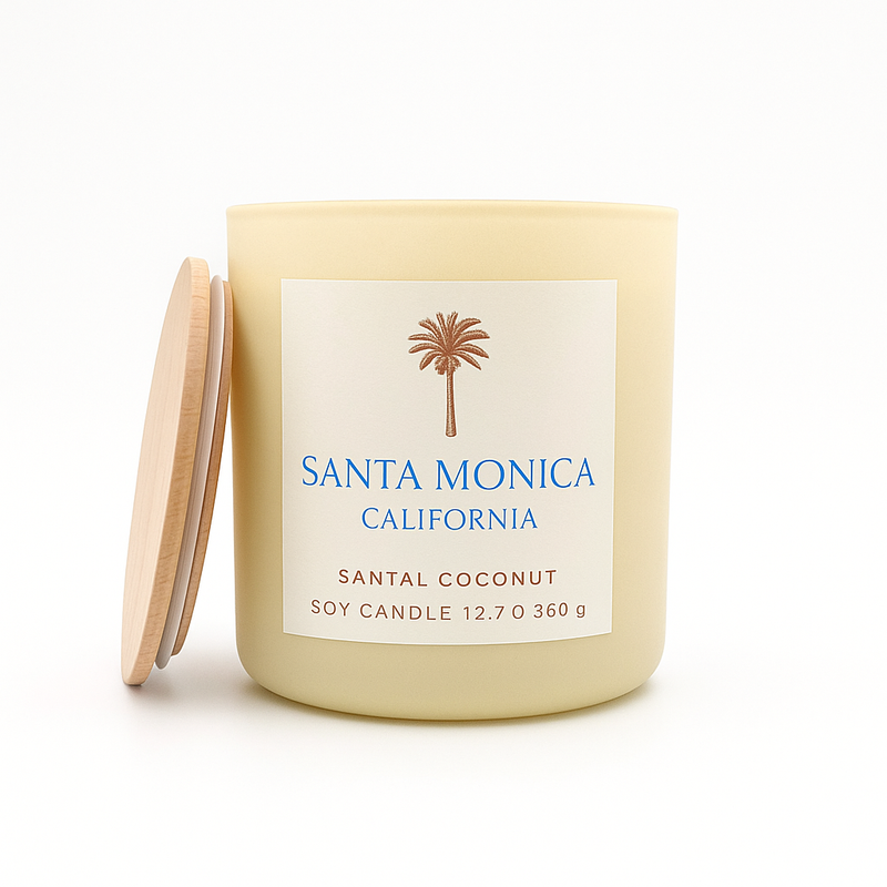 Santa Monica Large Luxury Soy Candle - Santal Coconut