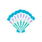 Sticker Cabana Blue And Purple Seashell