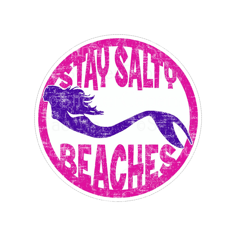 Sticker Cabana BS Stay Salty Beaches Mermaid