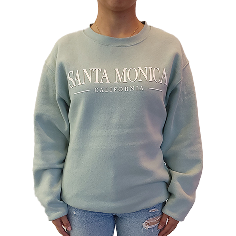 Santa Monica Crew Neck - Sage (Front)