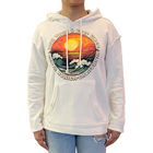 Santa Monica Graphic Wave Scene Pullover - Ivory Front