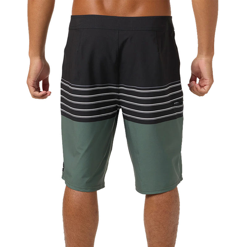 O'Neill Hyperfreak Heat Stripe 21" Boardshorts Olive back