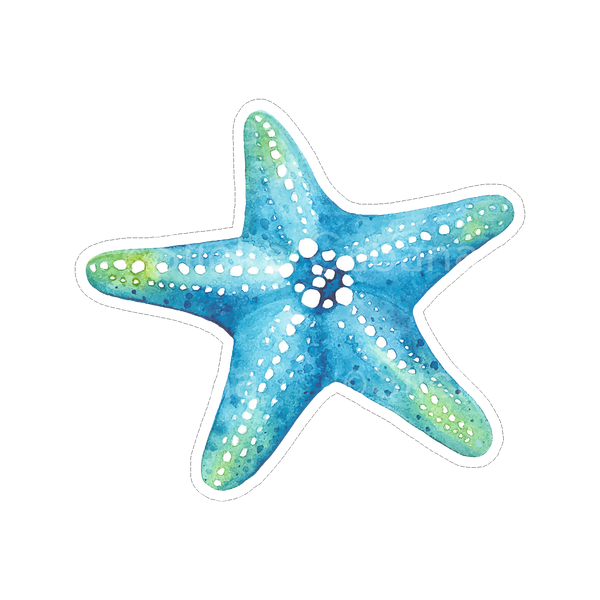 Sticker Cabana Blue Starfish