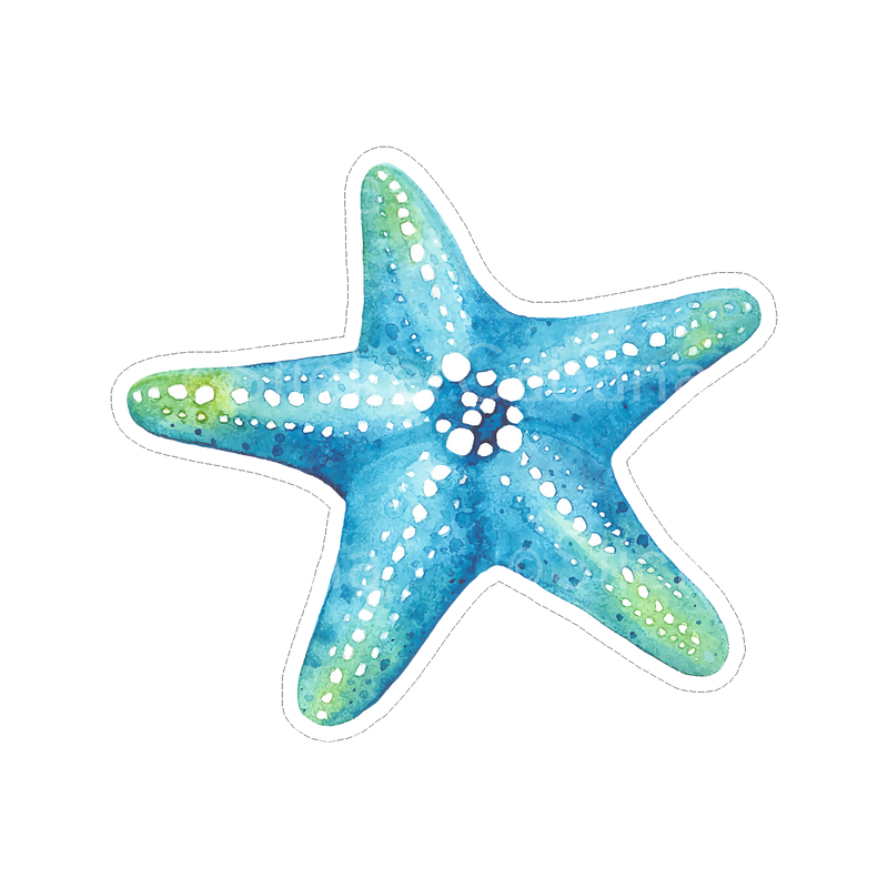 Sticker Cabana Blue Starfish