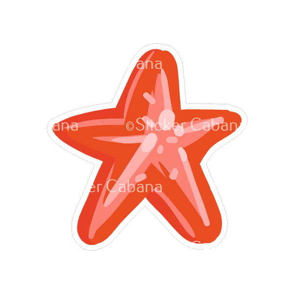 Sticker Cabana Red Starfish