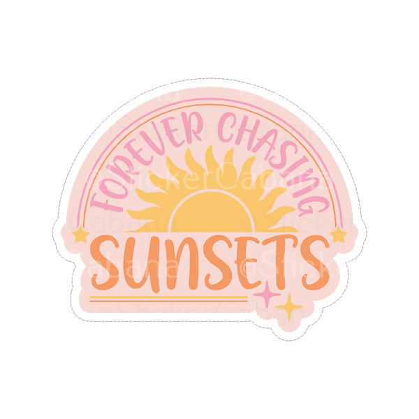 Sticker Cabana Forever Chasing Sunsets