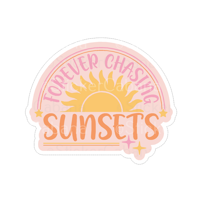 Sticker Cabana Forever Chasing Sunsets