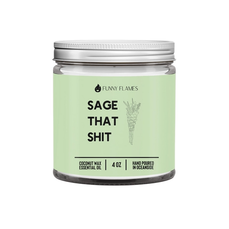 Funny Flames Candle - Sage That Shit 4oz