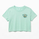Sand n' Surf Santa Monica Take in the Fun Short Cropped T-Shirt - Dusty Mint