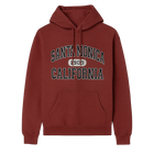 Santa Monica 1909 California Hoodie - Heather Burgundy