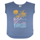 Santa Monica Palm Blend Women's Tee - Ocean Marle