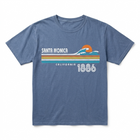 Santa Monica Brady Waves Dyed Ringspun Tee - Pacific Blue