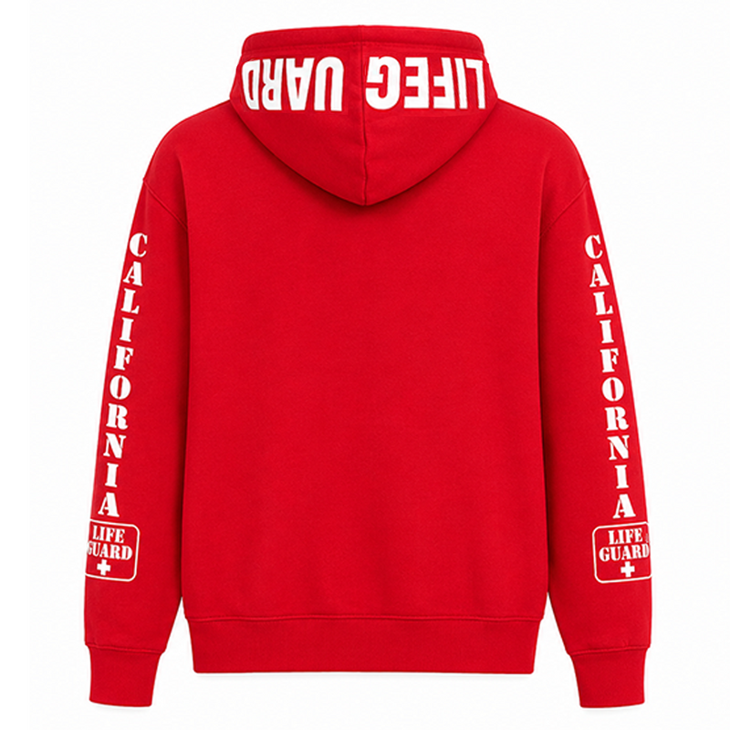 Santa Monica California Lifeguard Red Hoodie – Sand 'n Surf
