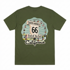Santa Monica End of Trail Ferris Wheel Jersey Tee - Military Green B