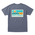 Santa Monica Golden Break Waves Tee - Indigo B