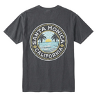 Santa Monica Lamister Palm/ Waves/ Sun Dyed Tee - Indigo (Back)