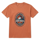 Santa Monica Lowdown Beach/Palms Dyed Ringspun Tee - Adobe