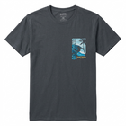 Santa Monica Surfin Silhouette Big Wave Tee - Navy F
