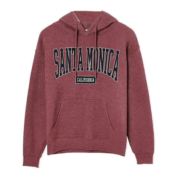 Santa Monica California Heather Plum Hoodie Sweater