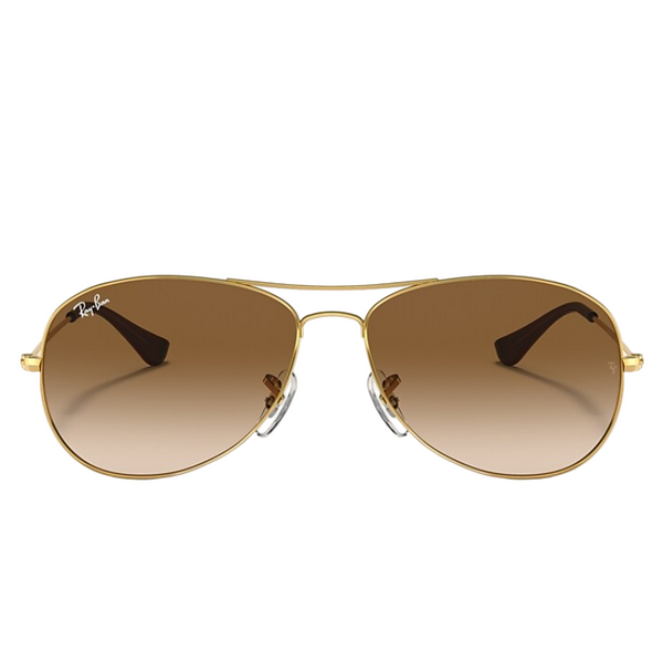 Ray-Ban Cockpit Polished Arista Gold, Light Brown Gradient Lenses Front