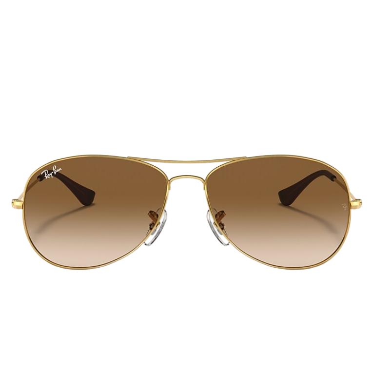 Ray-Ban Cockpit Polished Arista Gold, Light Brown Gradient Lenses Front
