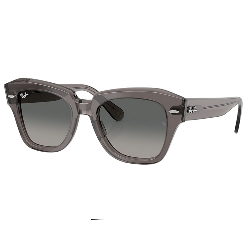 Ray-Ban State Street Polished Transparent Grey, Grey Gradient Lenses Back