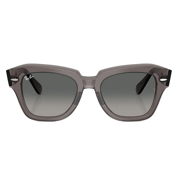 Ray-Ban State Street Polished Transparent Grey, Grey Gradient Lenses Front