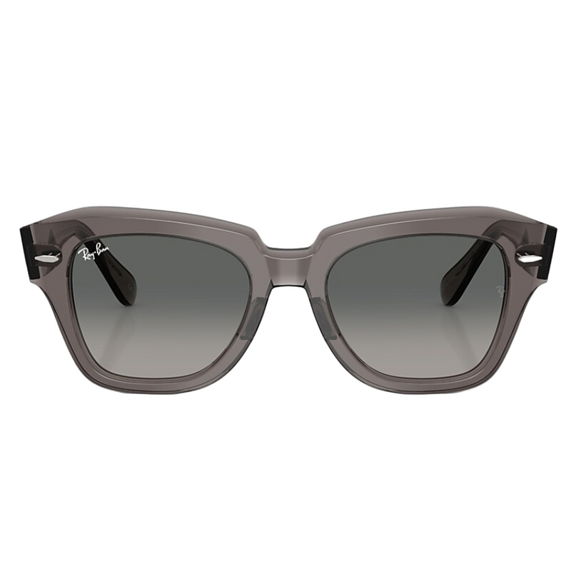 Ray-Ban State Street Polished Transparent Grey, Grey Gradient Lenses Front