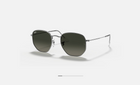 Ray-Ban Hexagonal Flat Grey Gradient Lenses Polished Gunmetal