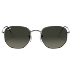 Ray-Ban Hexagonal Flat Grey Gradient Lenses Polished Gunmetal