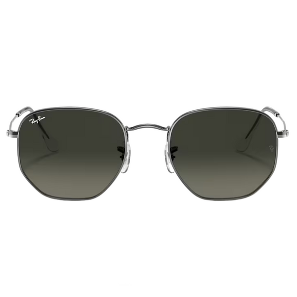 Ray-Ban Hexagonal Flat Grey Gradient Lenses Polished Gunmetal