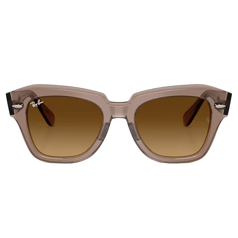 Ray-Ban State Street Polished Transparent Light Brown 