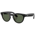 Black Ray-Ban Wayfarer-style sunglasses with dark gray lenses, shown at a three-quarter angle on a white background.