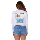 Salty Crew The Good Life White L/S Crop