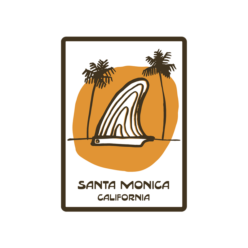 Santa Monica Single Fin Magnet