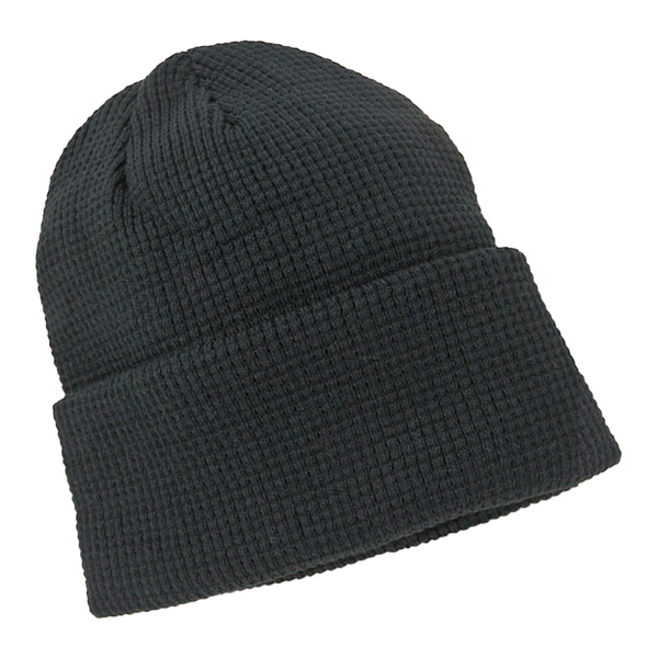 Soft Ribbed Knit Beanies Hat - Black