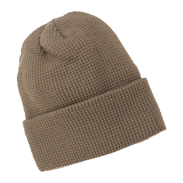 Soft Ribbed Knit Beanies Hat - Tan