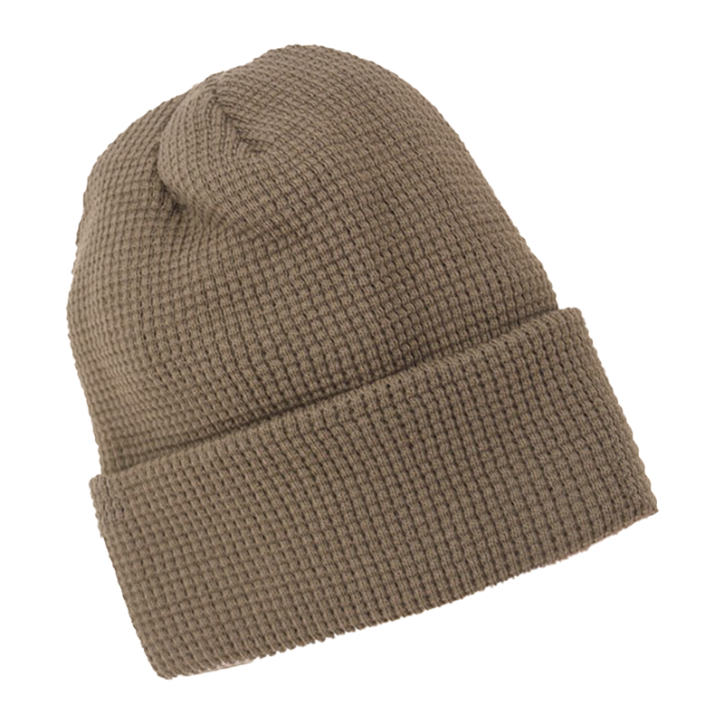 Soft Ribbed Knit Beanies Hat - Tan