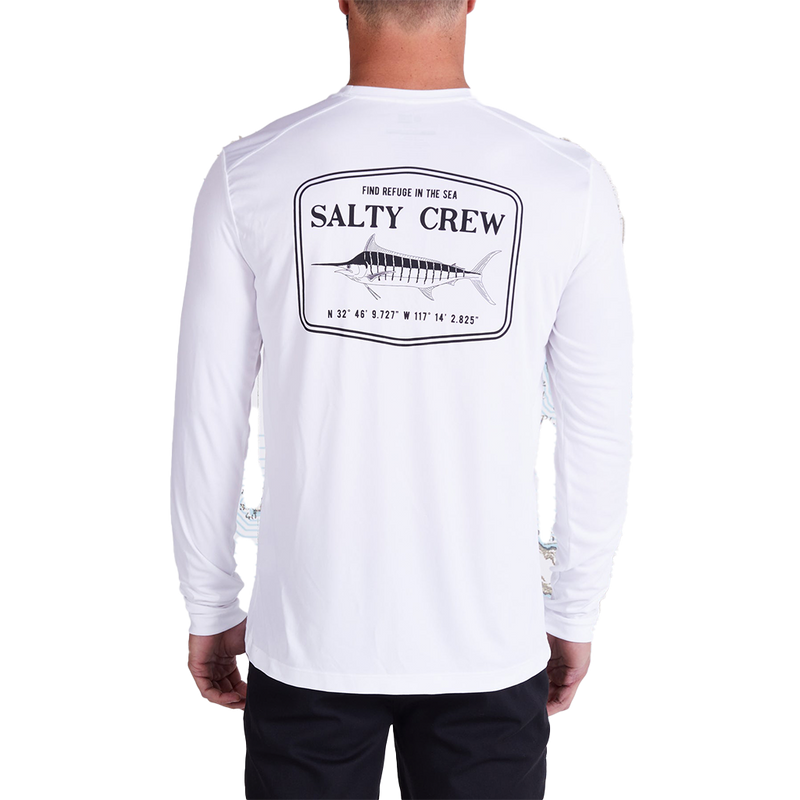 Salty Crew Stealth White Long Sleeve Sunshirt Back