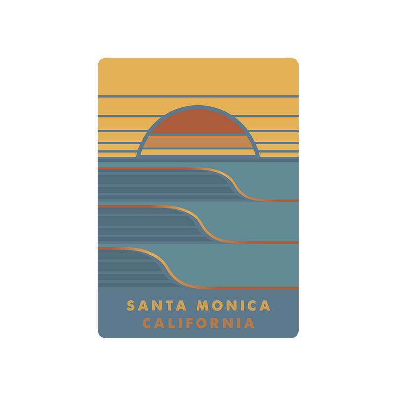 Santa Monica Surf Formation Magnet