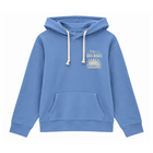 Ocean Drive Sea Bright Blue Surf Wash Hoodie (Front)