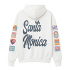 Ocean Drive White Surf Wash Hoodie with Patches